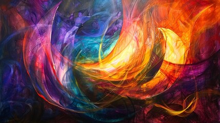 Colorful Swirls of Art A Vibrant Expression of Creativity Generative AI - obrazy, fototapety, plakaty