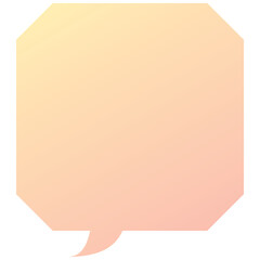 Vector illustration of Speech bubbles 3 [Pastel colored two-color gradation (yellow / orange)]