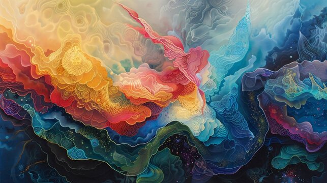 Colorful Cloudscape Generative AI