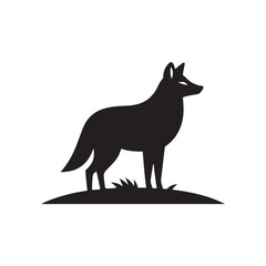 Dashing Dhole Vector Silhouette of Wild Canines in Motion for Modern Design Projects and Wildlife Enthusiasts, Dhole vector, Dhole illustration