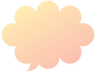 Vector illustration of Speech bubbles 17 [Pastel colored two-color gradation (yellow / orange)]