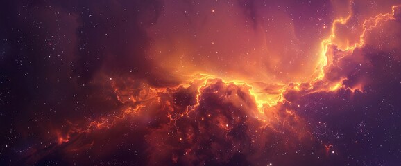 Obraz premium Galaxy Glow A Celestial Splash of Color Generative AI