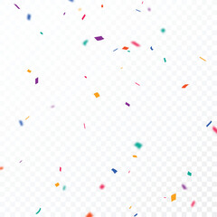 Colorful Confetti banner, isolated on transparent background - 757880187