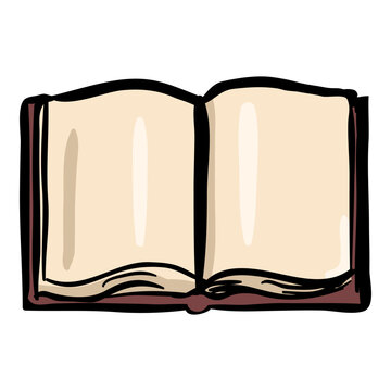 Open Book Hand Drawn Doodle Icon