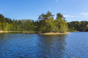 The coast of Lake Ladoga - 757880387