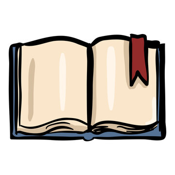Open Book Hand Drawn Doodle Icon