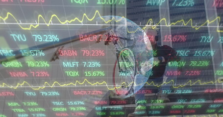 A digital nomad is using a smartphone in the city