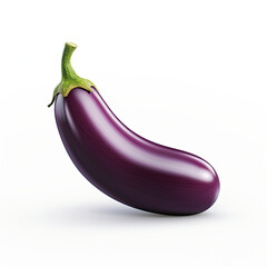 Eggplant vegetable 3d icon on white background