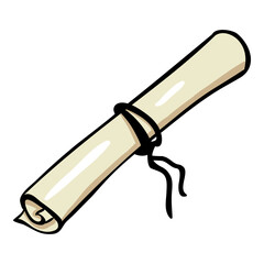 Scroll Hand Drawn Doodle Icon