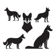 Dingo Silhouette Vector: Dynamic Designs for Wildlife Enthusiasts and Creative Projects, Dingo vector, Dingo Illustration.