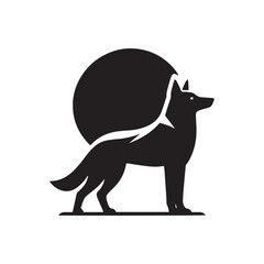 Dingo Silhouette Vector: Dynamic Designs for Wildlife Enthusiasts and Creative Projects, Dingo vector, Dingo Illustration.