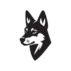 Dingo Silhouette Vector: Dynamic Designs for Wildlife Enthusiasts and Creative Projects, Dingo vector, Dingo Illustration.