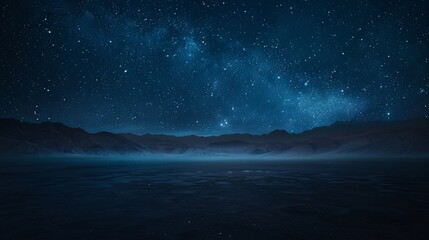 Night Sky Over the Mountains A Stellar Spectacle in December Generative AI