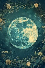 Full Moon Rising A Celestial Celebration of the Lunar Cycle Generative AI