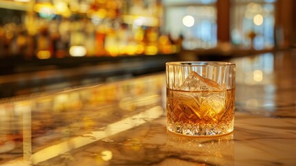 Sipping on a Glass of Whiskey at a Bar Generative AI