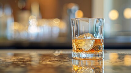 Sip of the Month A Glass of Whiskey on the Rocks Generative AI