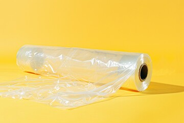 Sleeve-less Summer A Yellow Background with a Clear Plastic Sheet Generative AI