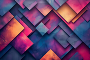 Abstract geometric panel design on blue-purple backdrop  - obrazy, fototapety, plakaty