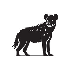 Hyena Silhouette Vector: Predatory Shapes for African Wildlife, Safari Adventure, Hyena vector, Hyena Illustration.