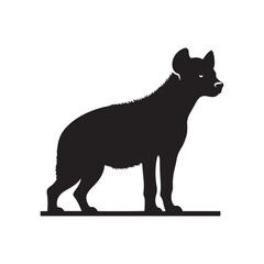 Hyena Silhouette Vector: Predatory Shapes for African Wildlife, Safari Adventure, Hyena vector, Hyena Illustration.