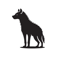 Hyena Silhouette Vector: Predatory Shapes for African Wildlife, Safari Adventure, Hyena vector, Hyena Illustration.