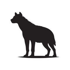 Hyena Silhouette Vector: Predatory Shapes for African Wildlife, Safari Adventure, Hyena vector, Hyena Illustration.