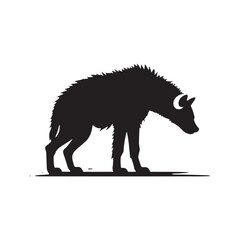 Hyena Silhouette Vector: Predatory Shapes for African Wildlife, Safari Adventure, Hyena vector, Hyena Illustration.