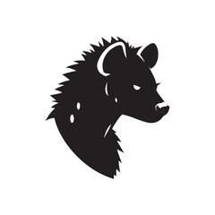 Hyena Silhouette Vector: Predatory Shapes for African Wildlife, Safari Adventure, Hyena vector, Hyena Illustration.