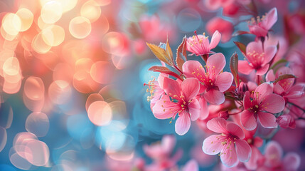 Blurred spring backdrop with vibrant, natural colors 