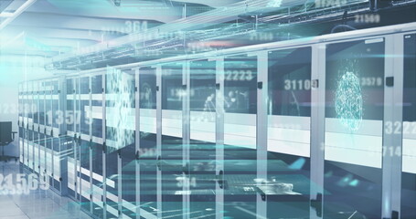 Image of data processing over computer servers