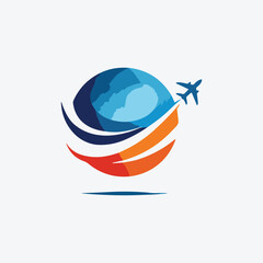 Fototapeta na wymiar traveling logo for company.advanced 7000×7000 high quality logo.white background