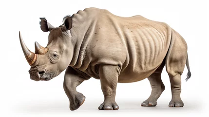 Zelfklevend Fotobehang Rhino Isolated on white background ©  Mohammad Xte