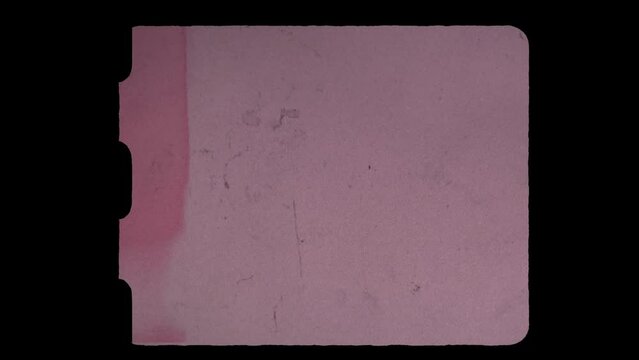 16mm Film Frame with Scratches, Noise and Pink Tone &ndash; Looped Animation