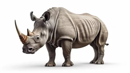 Deurstickers Rhino Isolated on white background ©  Mohammad Xte