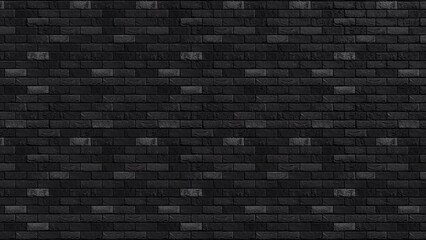 Fototapeta na wymiar Brick wall black for interior floor and wall materials