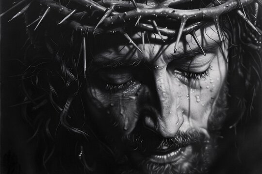 Jesus's Tears A Tribute to the Month of April Generative AI