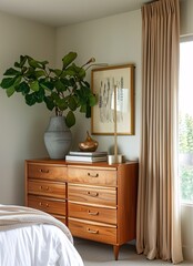 Bedroom Decor A Modern, Eco-Friendly, and Plant-Filled Space Generative AI