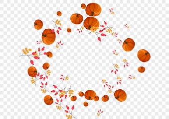 Colorful Leaf Background Transparent Vector. Gold Print Banner. Burgundy Vegetable Park Border. Gourd Maple. Decorative Texture.