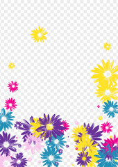 Naklejka na ściany i meble Color Plant Background Transparent Vector. Petal Spring Tile. Pink Flower Imitate. Sweet Backdrop. Present Bright Floral.