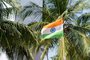 Indian flag flying
