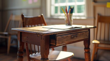 Desk used for homework or other school work