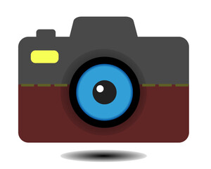 3D color camera icon.
Beautiful vector camera