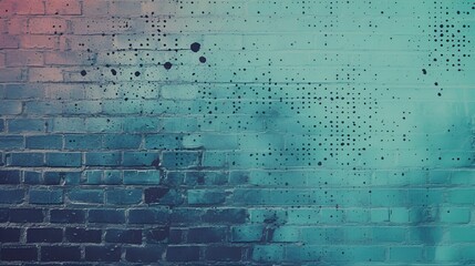 Brick and Aqua Gradient Background with Black Microdots, Brick, Aqua, gradient, microdots