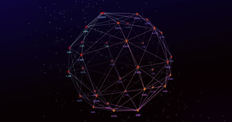 Image of scope scanning and globe of network of connections
