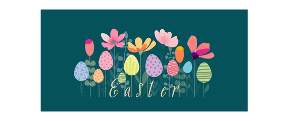 Trendy vector Easter illustration. stock illustration