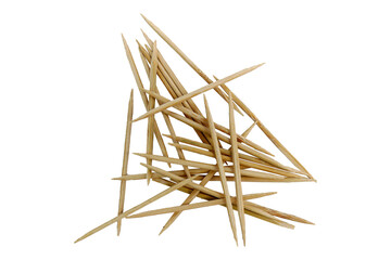 toothpicks isolated on white