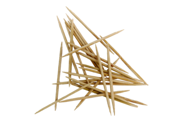 toothpicks isolated on white