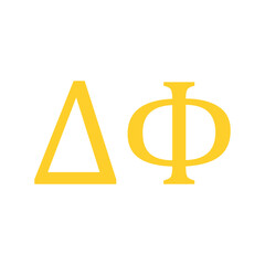 Delta Phi greek letter, ΔΦ greek letters, ΔΦ