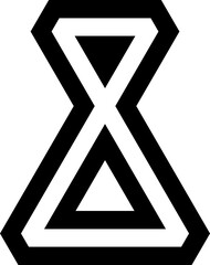 Triangle bold line shape. Geometric element