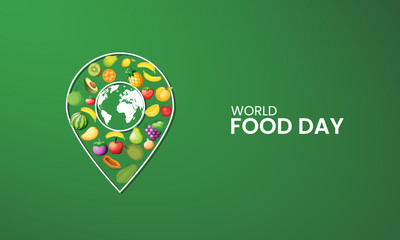 World Food Day, World Food ads, design for social media banner, poster vector illustration.